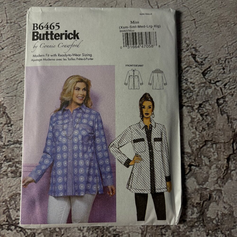 Butterick Pattern B6465 for Misses' Shirt